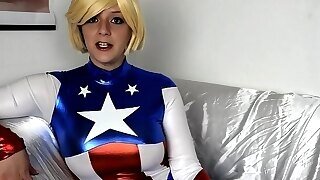 Cosplay Cutie Vicki Valkyrie Takes Off Her Clothes And Starts With Some Lovely Masturbation