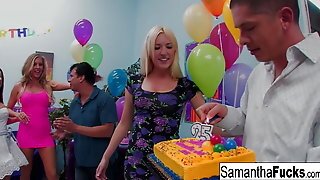 Samantha Saint Celebrates Her Birthday With A Wild Crazy