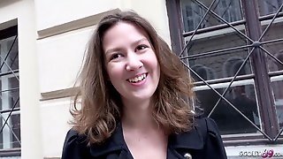 German Scout - College 18-years-old Alessandra Get Nail At Casting