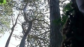 Black Babe Fucked Outdoors By A White Man