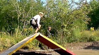 Two Girls Make A Trainning For Another Group Hardcore