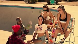 Group Of Babes Attacks Two Interracial Dudes And Their Dicks