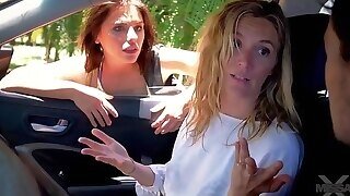 Hot Blonde Babe Impassioned Outdoor Sex