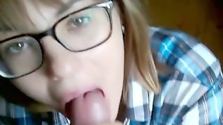 Deep Throat And Spunk On Glasses