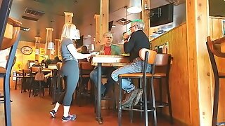 Sexy Big Ass Blonde Waitress