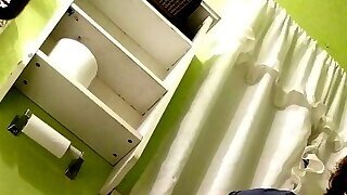 Hidden Can Mexican Granny Using Restroom.