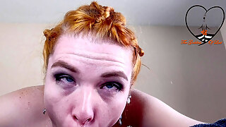 Amateur Deepthroat, Eye Contact, Red-haired