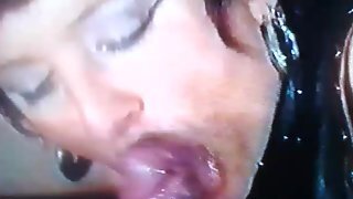 Leather Mom Take The Sperm On Leather And Mouth