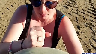Blondie Cougar Sucks Dick Outdoor - Amateur Porn