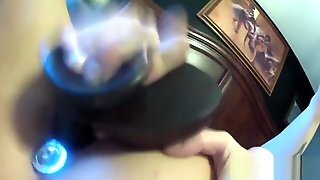 Hot Blonde Leya Takes A Glass Toy In Her Ass