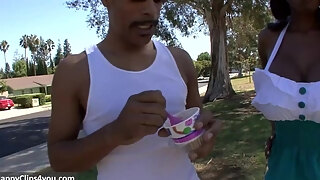Old Man Fucks A Beautiful Black MILF - Codi Bryant