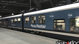 Screwmetoo Shower Bj Quickie Before Train Ride - Antonia Sainz