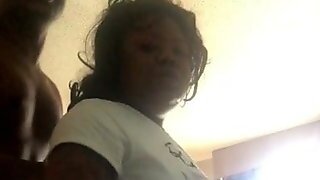 Ebony Couple Hotel Action