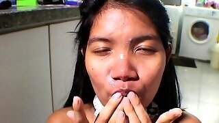 19 Week Pregnant Thai Teen Heather Deep In Maid Outfits