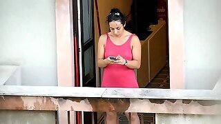 Neighbor In Red Sheer Tank Top