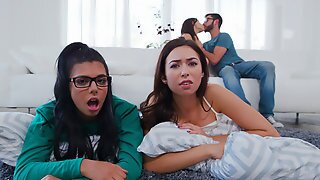 Abella, Gina And Melissa Share Logans Massive Dick