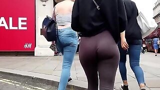 Candid Stretch Pants Backside Snigger