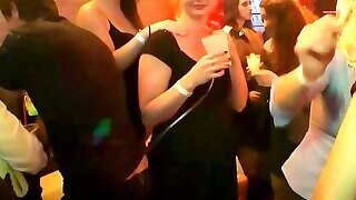 Black Guy Went To The Night Club To Offer His Hard Cock To Various Insatiable Babes