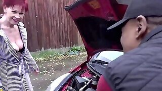 Caroline Is A Mature Redhead Who Can't Hold Back From Fucking Black Guys And Eating Fresh Cum