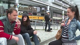 Two Easygoing Czech Babes Swapping Their Boyfriends