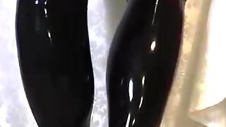 Pretty Rht Stovking And Latex Leginggs