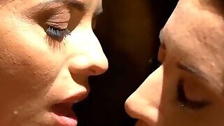Young Brunette Girls With Big Natural Tits Love Lesbian Fuck After Yoga Meditation