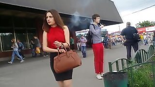Smoking Candid Girl Hidden Camra