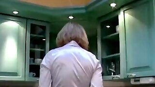 Gorgeous Big Natural Tits Mum In Bathrobe Smoking In The Kitchen
