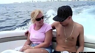 Amazing Cameron Keys Makes A Guy Cum On Boat