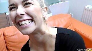 Hunt4k. Shaved Vagina Of Cute Blonde Should Be Banged