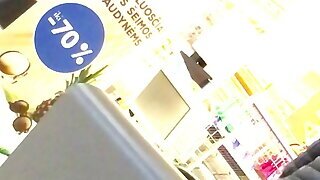 Very Sexy Blonde In Shop