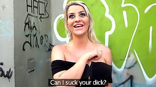 British Skank Getting Fucked On The Streets Of Prague