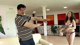 Very Busty Housewife Darkhaired Seduces Younger Dude To Have Sex Her