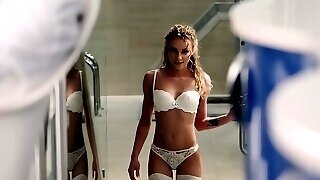Lovely Blonde In White Stockings, Angel Emily Is Holding Her Legs Lifted High And Getting Assfucked