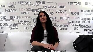 Attractive Darkhaired Babe Came To The Casting To Fuck