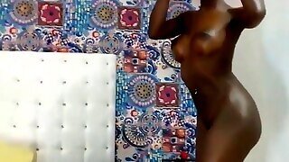 Ebony Sexqueen Masturbating With Squirting Orgasm
