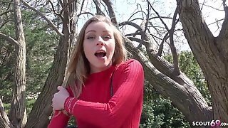 German Scout - Skinny College 18yo Emily Seduce To Bang