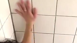 Lesbian In Club Bathroom