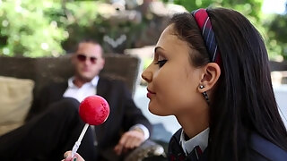 High School Senior Ariana Marie Getting Fucked In Plaid Skirt