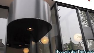 Euro Hooker Swallows Cum