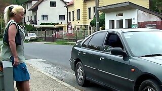 He Picks Up Old Blonde From The Street And Doggy-fucks