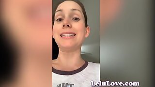 Lelu Love- Vlog: Latex Shorts Peeing Closeups Masturbating