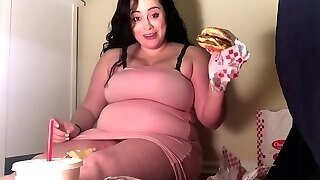 Tight Clothes Stuffing And Belly Play