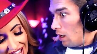 Busty Hottie Gives A Blowjob When Singing A New Song