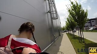 Law4k. Teen Criminal Cindy Shine Fucked Wildly In The Cage