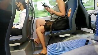 Brunette Legs Candid. Feet Included
