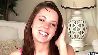 Wankz- Totally Unknown Young Girl Lizzie Strokes Shagged